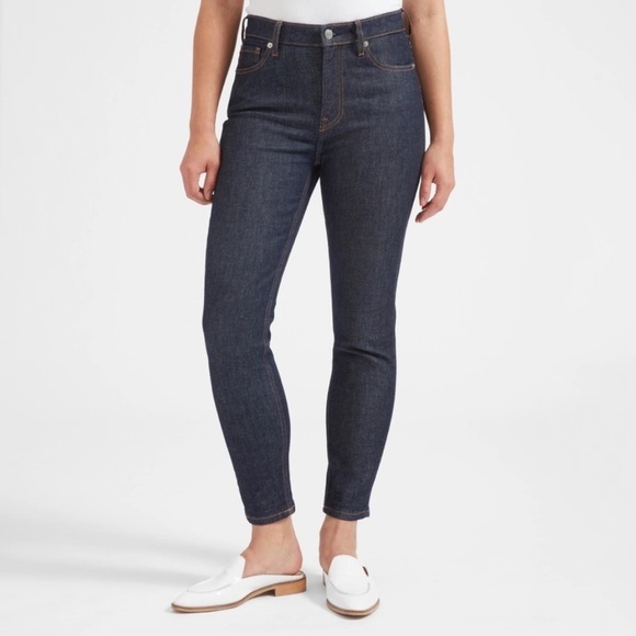 EVERLANE High Rise Skinny Deep Indigo Jeans Denim size 31 - Picture 1 of 7